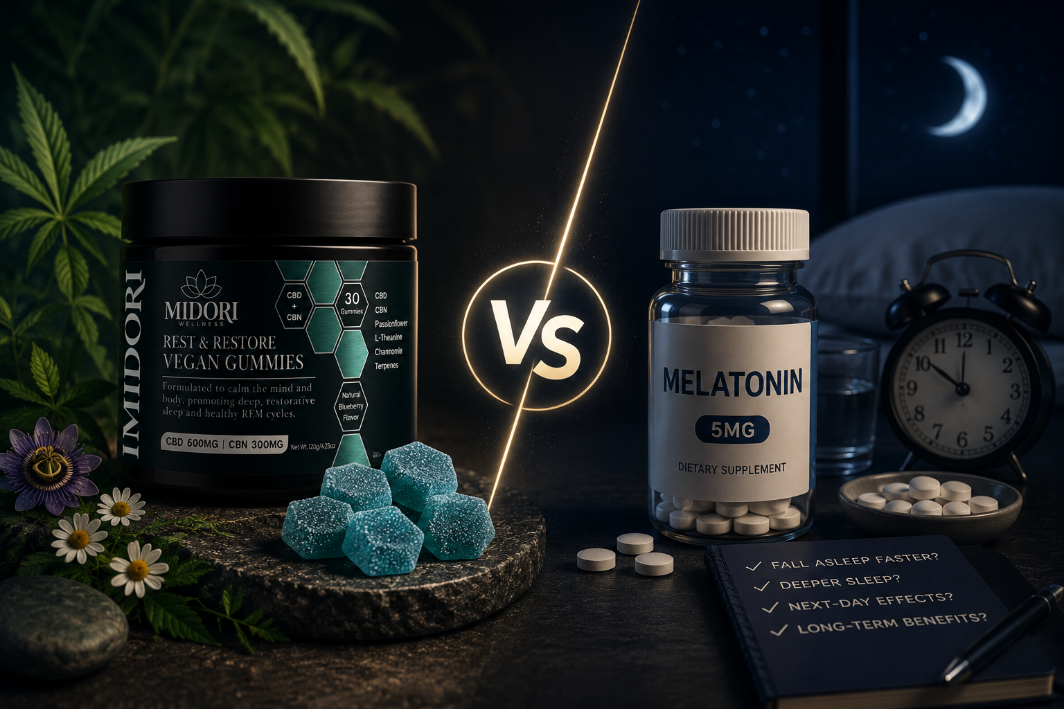 CBD for Sleep vs. Melatonin: What's the Difference and Which Actually Works?